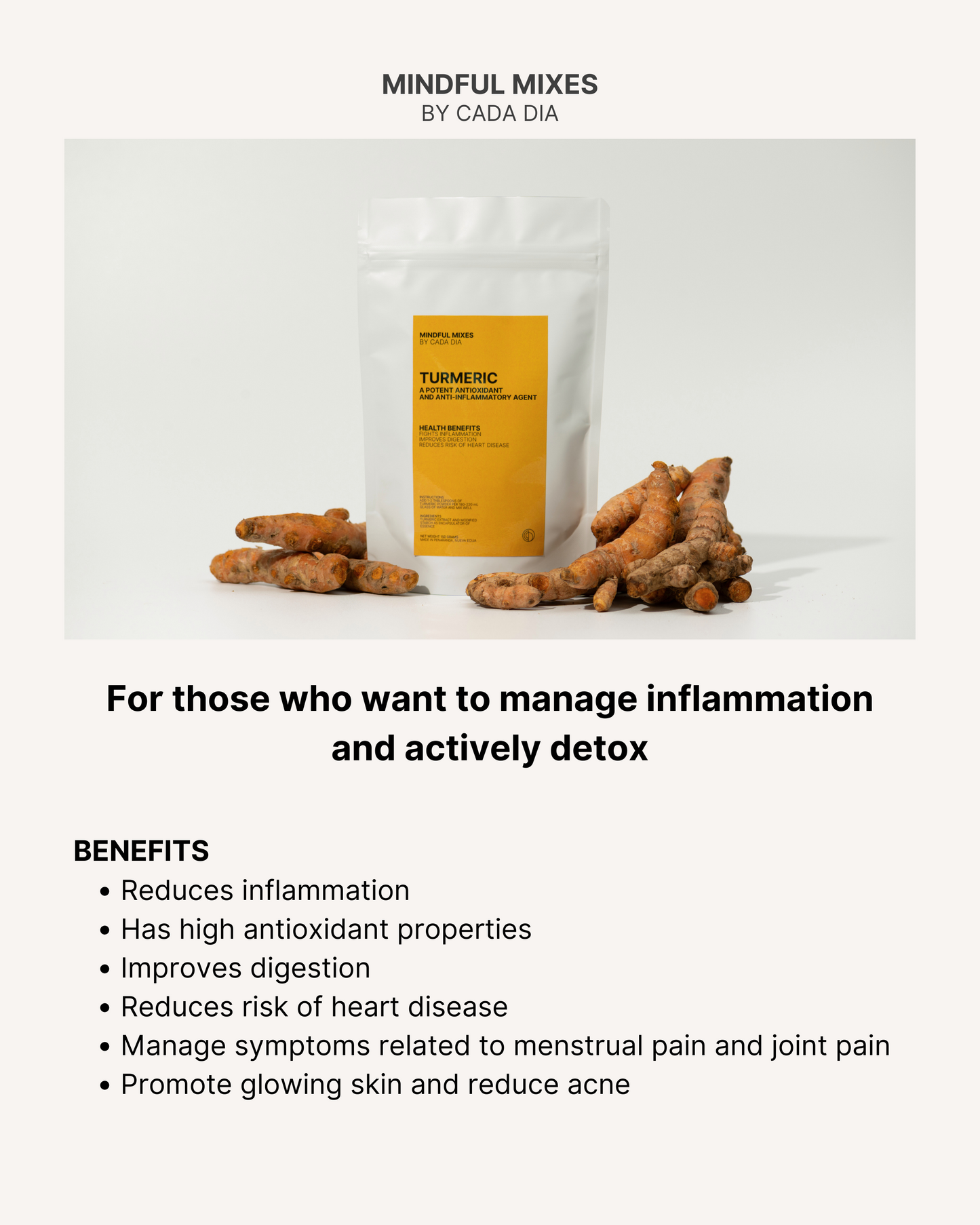 Mindful Mixes in Turmeric