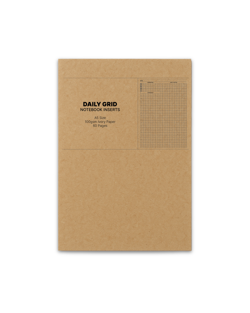 Daily Grid Notebook Insert
