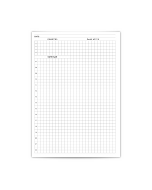 Daily Grid Notebook Insert