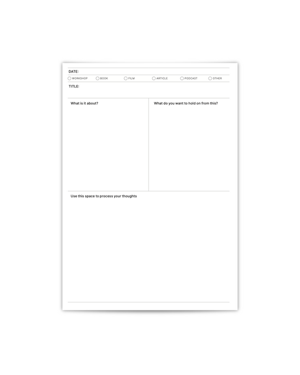 Media Digest Notebook Insert