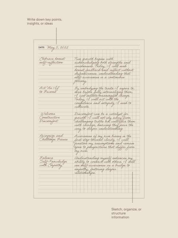 Focus Notes Notebook Insert