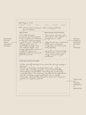 Media Digest Notebook Insert