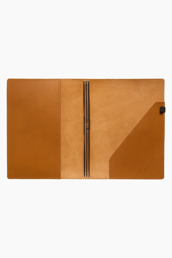 Bifold A4 Leather Folio, Flatlay