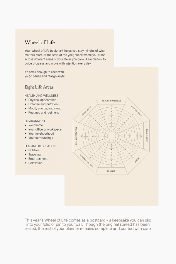 Hardbound Dated 2026 Planner in Garnet (Pre-Order)